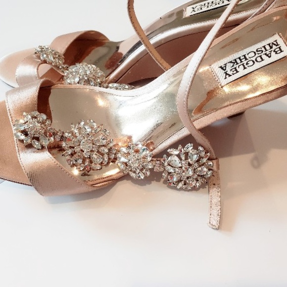 Badgley Mischka jeweled sandals - Picture 2 of 6